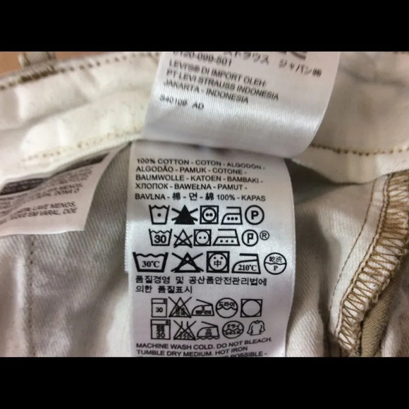 Levi Strauss  Men’s 34x34 Tan Work Pants Jeans - Picture 5 of 8